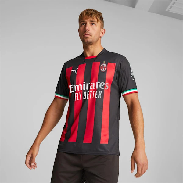A.C. Milan Home 22/23 Replica Football Jersey Puma Black-Tango Red 1 A.C. Milan Home 22/23 Replica Football Jersey Puma Black-Tango Red