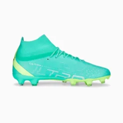 ULTRA Pro FG/AG Men's Soccer Cleats Electric Peppermint-PUMA White-Fast Yellow -Puma Shop AG Mens Soccer Cleats 22