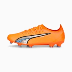 ULTRA ULTIMATE FG/AG Soccer Cleats Ultra Orange-PUMA White-Blue Glimmer