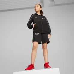 BMW M Motorsport Big Kids' Hooded Sweat Jacket PUMA Black -Puma Shop BMW M Motorsport Big Kids Hooded Sweat Jacket 2