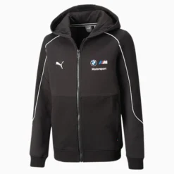 BMW M Motorsport Big Kids' Hooded Sweat Jacket PUMA Black -Puma Shop BMW M Motorsport Big Kids Hooded Sweat Jacket 4