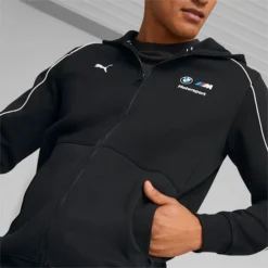 BMW M Motorsport Men's Hooded Sweat Jacket PUMA Black -Puma Shop BMW M Motorsport Mens Hooded Sweat Jacket 2