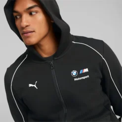 BMW M Motorsport Men's Hooded Sweat Jacket PUMA Black -Puma Shop BMW M Motorsport Mens Hooded Sweat Jacket 3