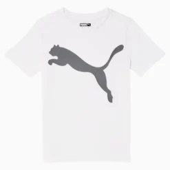 Big Cat Little Kids' Logo Tee PUMA WHITE