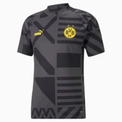 Borussia Dortmund Soccer Men's Prematch Jersey Puma Black-Asphalt -Puma Shop Borussia Dortmund Soccer Mens Prematch Jersey 5
