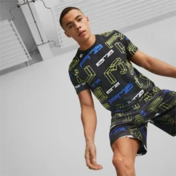 Breakaway Printed Basketball Tee Men PUMA Black-Multi AOP