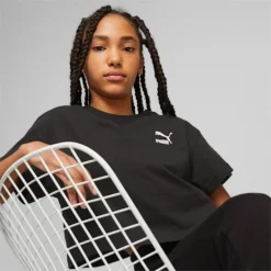 Classics Big Kids' Cropped Tee PUMA Black