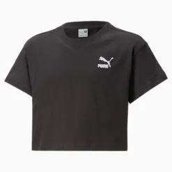 Classics Big Kids' Cropped Tee PUMA Black -Puma Shop Classics Big Kids Cropped Tee 4