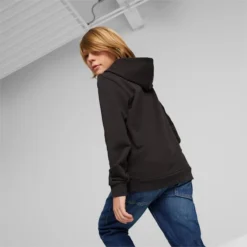 Classics Big Kids' Logo Hoodie PUMA Black -Puma Shop Classics Big Kids Logo Hoodie 2