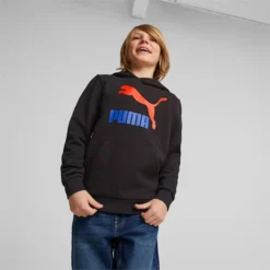 Classics Big Kids' Logo Hoodie PUMA Black