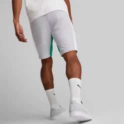Classics Block 8" Men's Shorts Platinum Gray-PUMA White -Puma Shop Classics Block 8 Mens Shorts 3