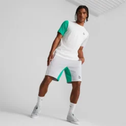 Classics Block Men's Tee PUMA White-Platinum Gray -Puma Shop Classics Block Mens Tee 2