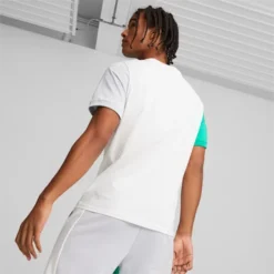 Classics Block Men's Tee PUMA White-Platinum Gray -Puma Shop Classics Block Mens Tee 3