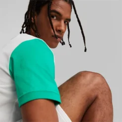 Classics Block Men's Tee PUMA White-Platinum Gray -Puma Shop Classics Block Mens Tee 4