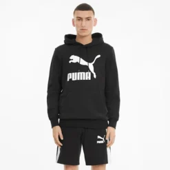 Classics French Terry Logo Men's Hoodie Puma Black