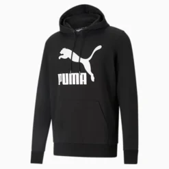 Classics French Terry Logo Men's Hoodie Puma Black -Puma Shop Classics French Terry Logo Mens Hoodie 13
