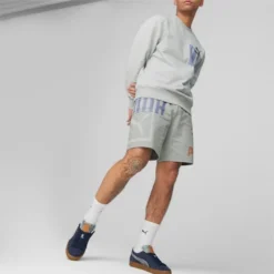 Classics GEN PUMA 8" Men's Shorts Light Gray Heather -Puma Shop Classics GEN PUMA 8 Mens Shorts 16