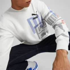 Classics GEN PUMA Crew Neck Men's Sweatshirt PUMA White -Puma Shop Classics GEN PUMA Crew Neck Mens Sweatshirt 4