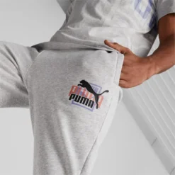 Classics GEN PUMA Men's Sweatpants Light Gray Heather -Puma Shop Classics GEN PUMA Mens Sweatpants 4