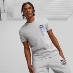 Classics GEN PUMA Men's Tee Light Gray Heather
