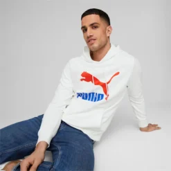 Classics Logo Hoodie Men PUMA White-Royal Sapphire