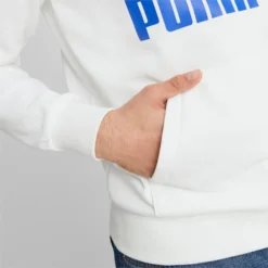 Classics Logo Hoodie Men PUMA White-Royal Sapphire -Puma Shop Classics Logo Hoodie Men 4