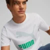 Classics Men's Logo Tee PUMA White-Platinam Grey
