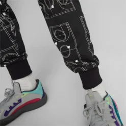 Courtside Booster Men's Basketball Pants PUMA Black-Court AOP -Puma Shop Courtside Booster Mens Basketball Pants 3