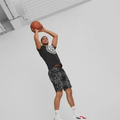 Courtside Booster Men's Basketball Shorts PUMA Black-Court AOP -Puma Shop Courtside Booster Mens Basketball Shorts 2