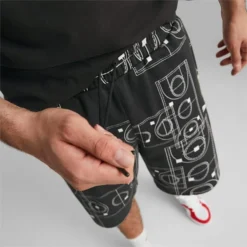 Courtside Booster Men's Basketball Shorts PUMA Black-Court AOP -Puma Shop Courtside Booster Mens Basketball Shorts 4