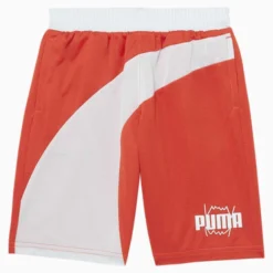 Puma Formstrip Basketball Little Kids' Shorts CHERRY TOMATO