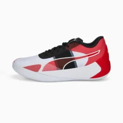 Fusion Nitro Team Basketball Shoes Puma White-High Risk Red