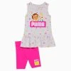 PUMA X COCOMELON Toddler Two-Piece Sleeveless Set  WHITE HEATHER