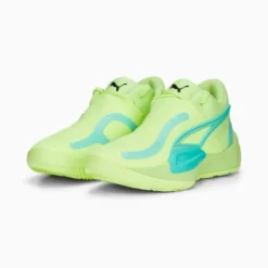 Puma Rise NITRO Men's Basketball Shoes Fast Yellow-Electric Peppermint -Puma Shop Rise NITRO Mens Basketball Shoes 10