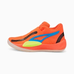 Puma Rise NITRO Men's Basketball Shoes Fiery Coral-Lime Squeeze