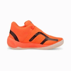 Puma Rise NITRO Men's Basketball Shoes Fiery Coral-Lime Squeeze -Puma Shop Rise NITRO Mens Basketball Shoes 4