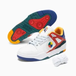 Slipstream New Heritage Sneakers Puma White-Platinum Gray-Burnt Red -Puma Shop Slipstream New Heritage Sneakers 1