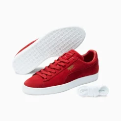 Suede Classic Tones Men's Sneakers Tango Red -Puma Team Gold -Puma Shop Suede Classic Tones Mens Sneakers 1