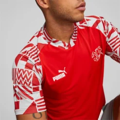 Switzerland Soccer Men's Prematch Jersey Puma Red-Smoked Pearl -Puma Shop Switzerland Soccer Mens Prematch Jersey 4
