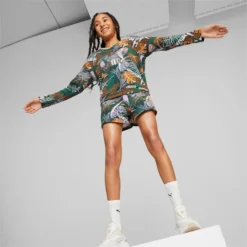 Puma T7 Vacay Queen Big Kids' Printed Shorts Dusty Tan -Puma Shop T7 Vacay Queen Big Kids Printed Shorts 8