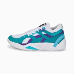 TRC Blaze Court Basketball Shoes Puma White-Deep Aqua