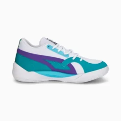 TRC Blaze Court Basketball Shoes Puma White-Deep Aqua -Puma Shop TRC Blaze Court Basketball Shoes 4