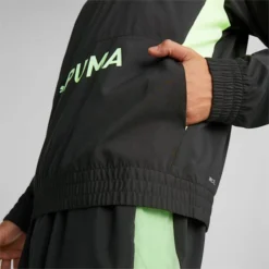 Train Fit Men's Woven Half-Zip Training Jacket PUMA Black-Fizzy Lime -Puma Shop Train Fit Mens Woven Half Zip Training Jacket 2